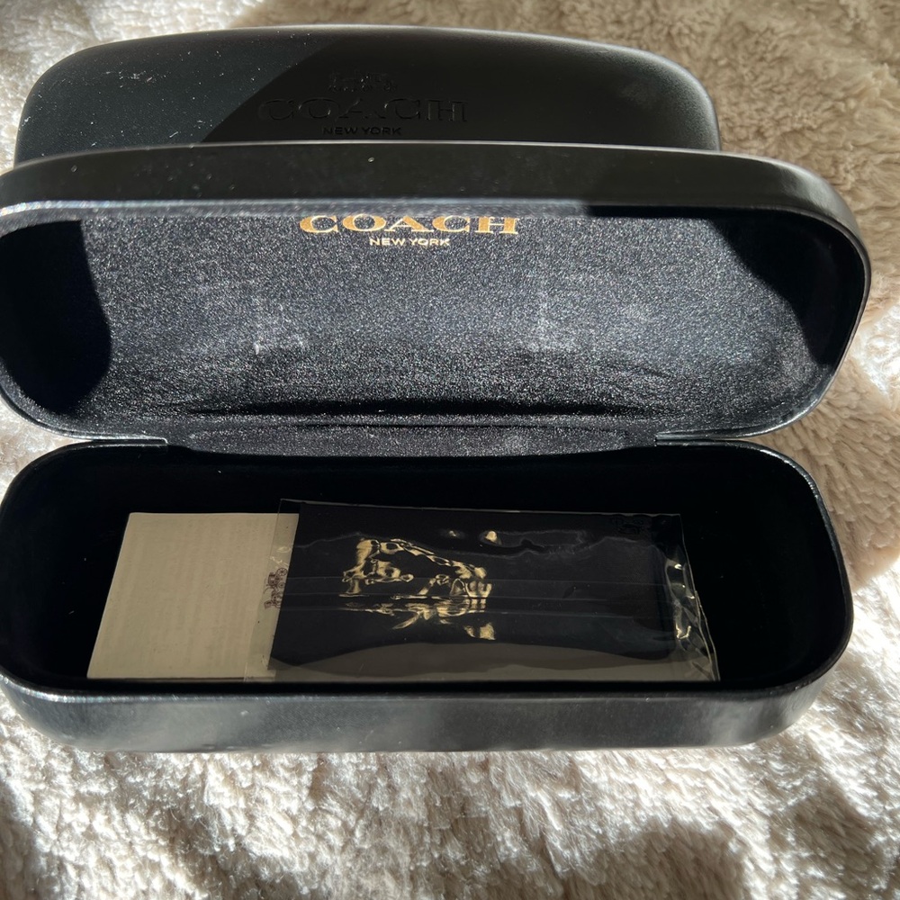 Coach Black and Gold Eyeglass Case